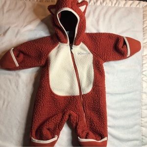 Baby 0-3M Columbia Fleece Fox Winter Suit